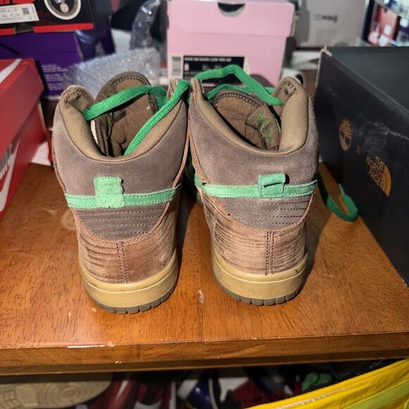 Size 9 - Nike Dunk Premium SB High Tweed Classic Green Wood Deck main image 2